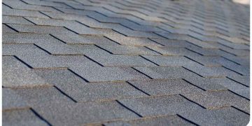 A close up of the roof of a house